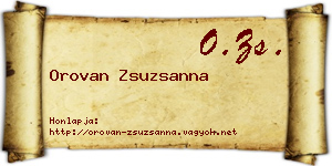 Orovan Zsuzsanna névjegykártya